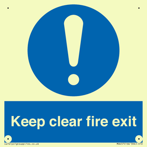 Keep Clear Fire Exit